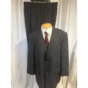 Joseph & Feiss Gold Mens Two-Piece Suit Super 120s Wool Charcoal 48S/44W